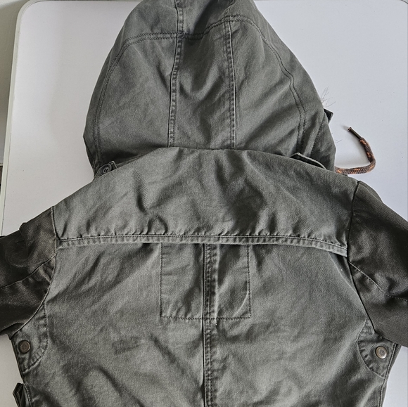 Superdry | Coat -XS Army | Hooded Jacket With Removable Lining - Picture 8 of 9